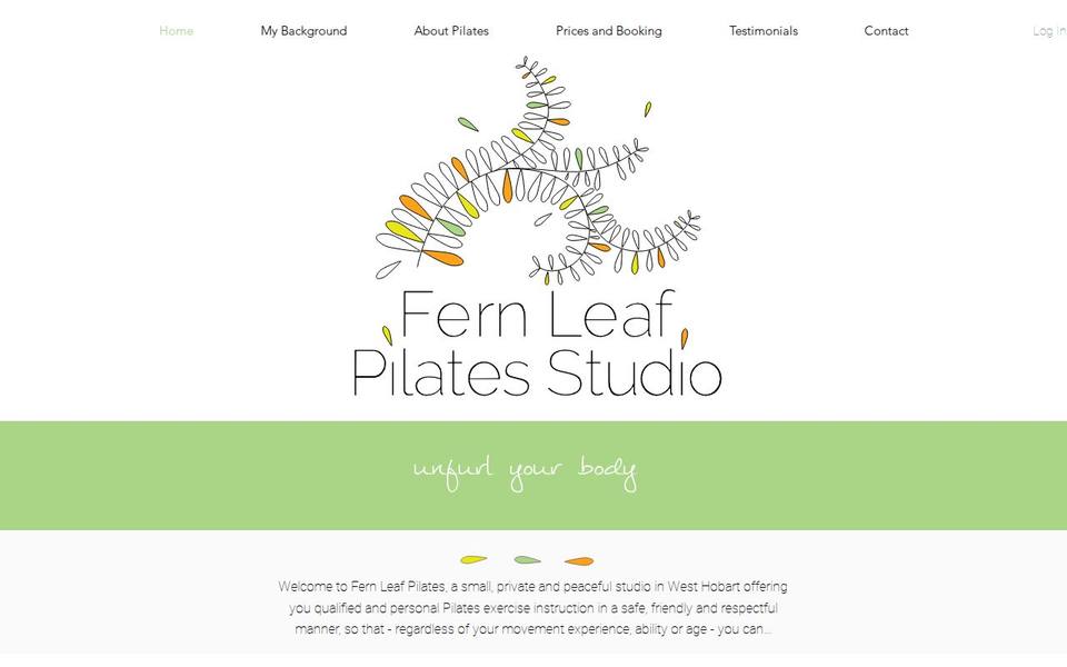 Fern Leaf Pilates Studio website
