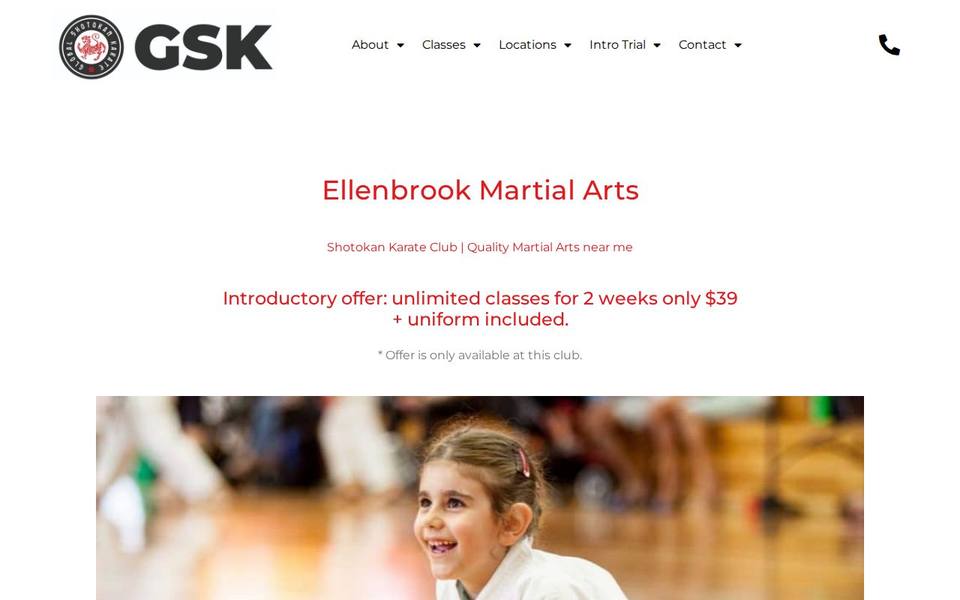 GSK Ellenbrook Karate Club website