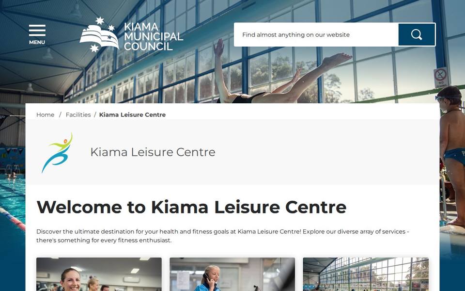 Kiama Leisure Centre website