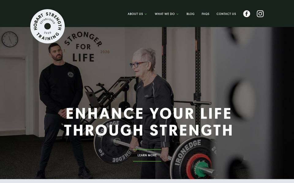 Hobart Strength Training website