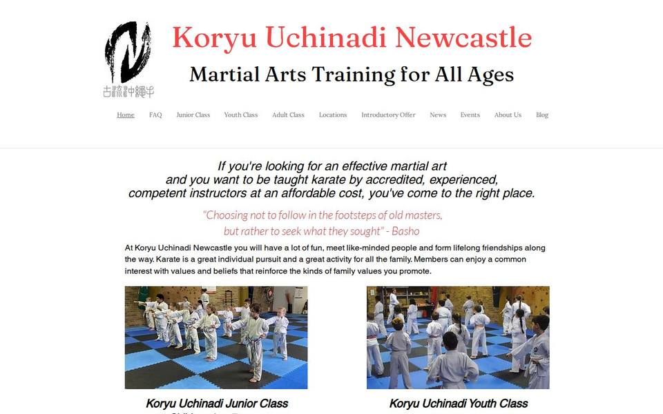 Koryu Uchinadi Newcastle website