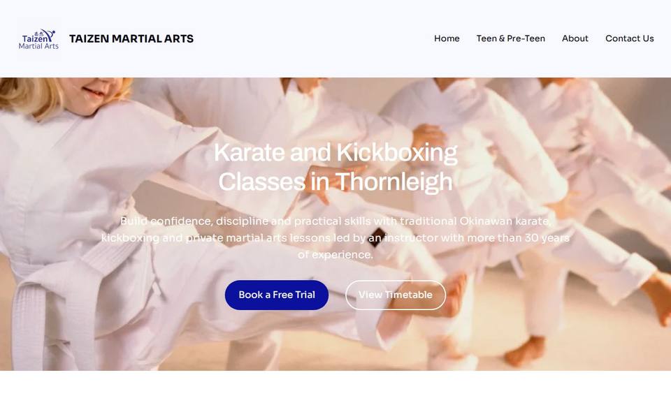 Taizen Martial Arts website