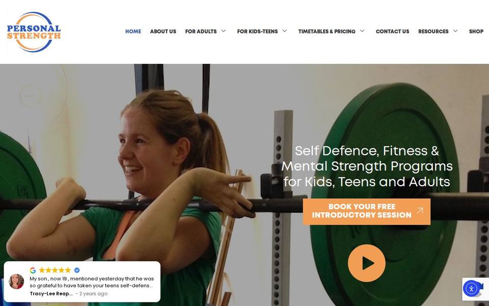 Personal Strength website