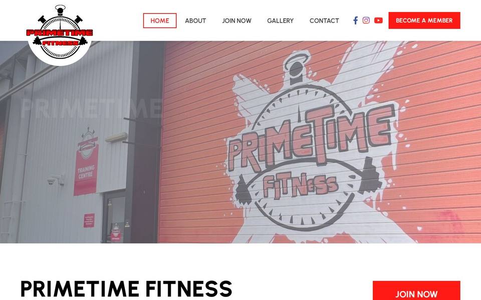 Primetime Fitness website
