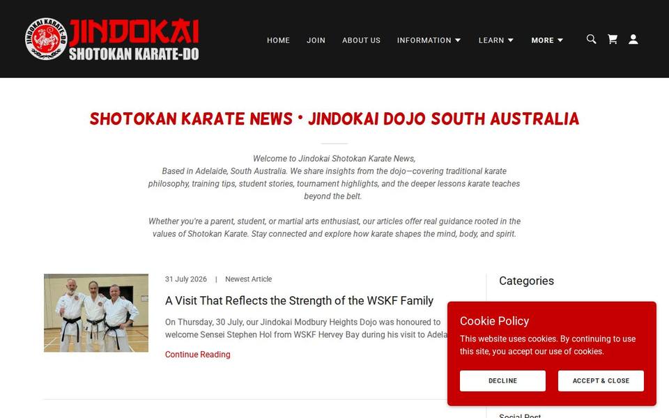 Jindokai Karate-Do website