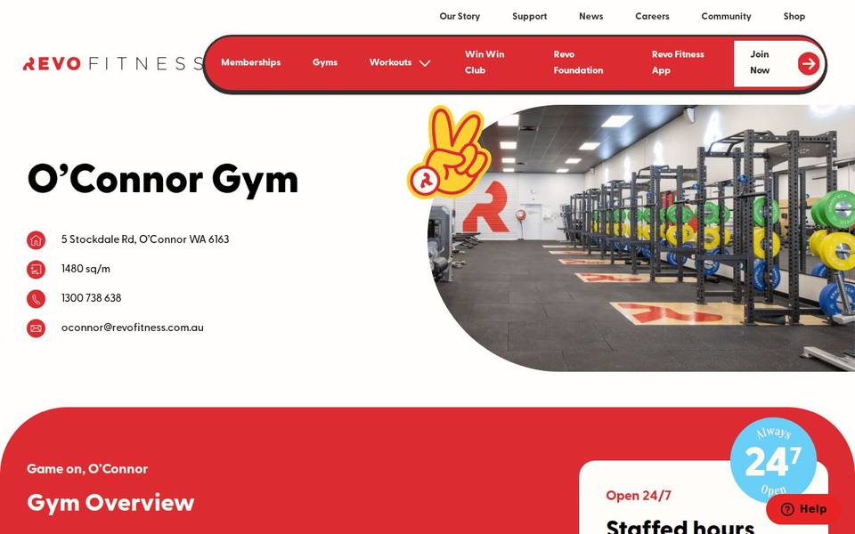 Revo Fitness O'Connor website