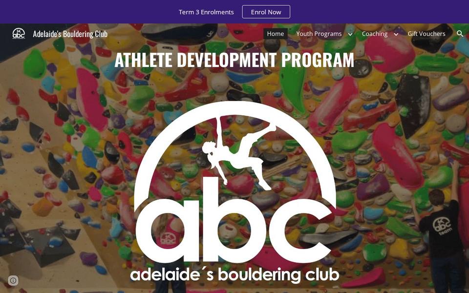 Adelaide's Bouldering Club website