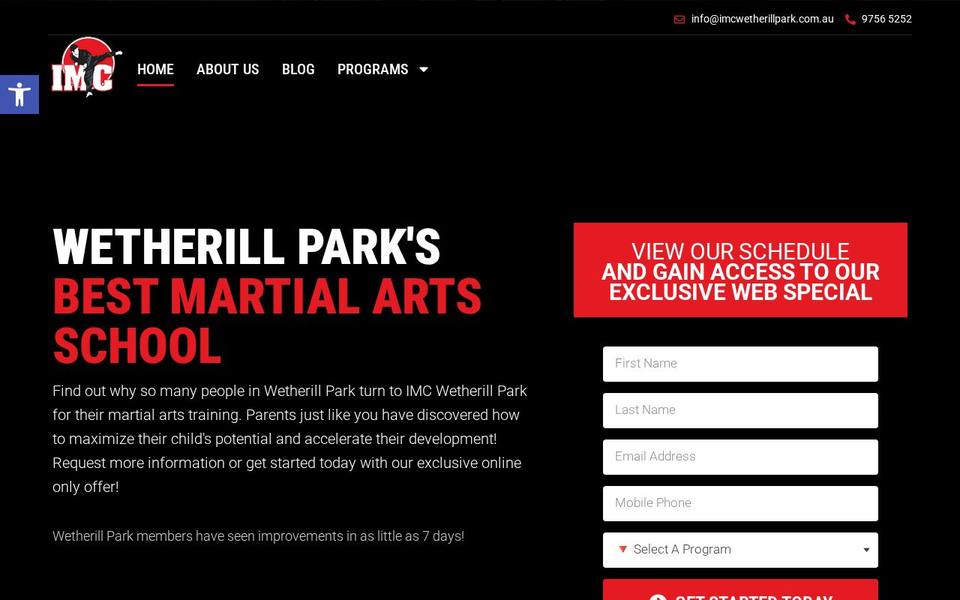 IMC Wetherill Park Martial Arts Centre website