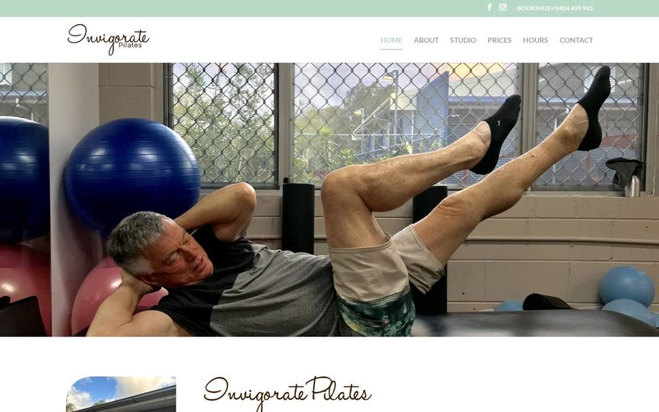Invigorate Pilates website