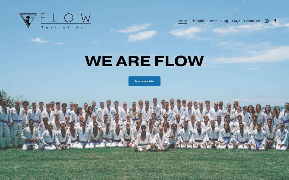 Flow Martial Arts website