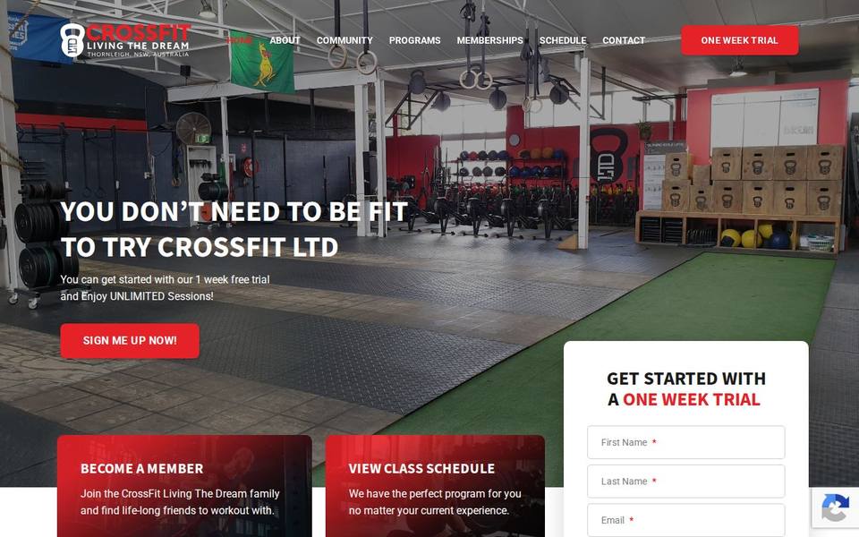 CrossFit Living The Dream website
