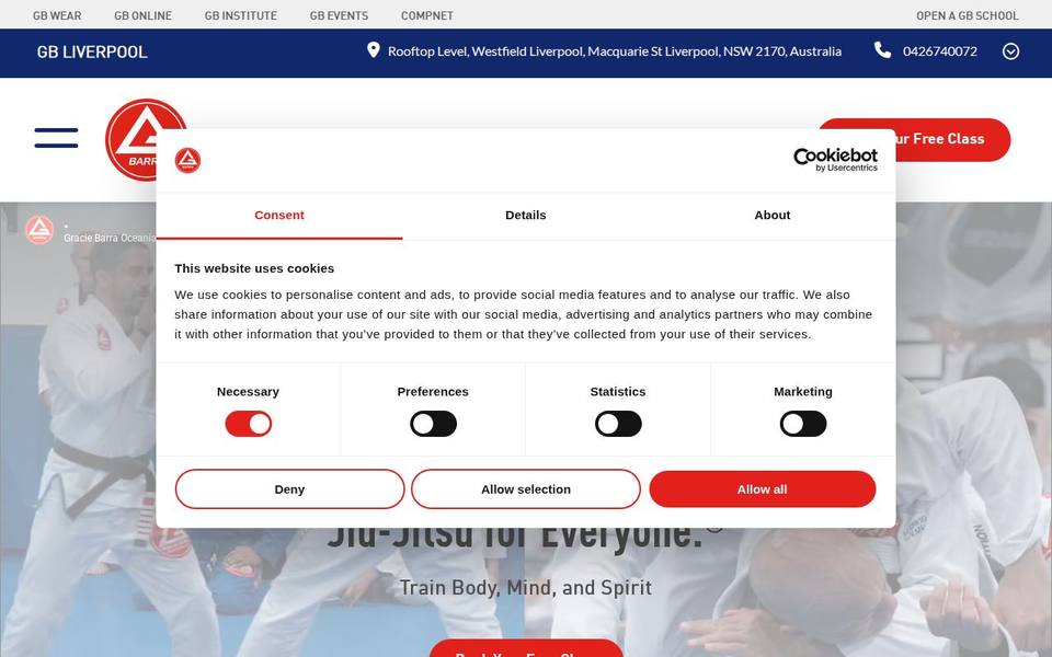 Gracie Barra Liverpool website