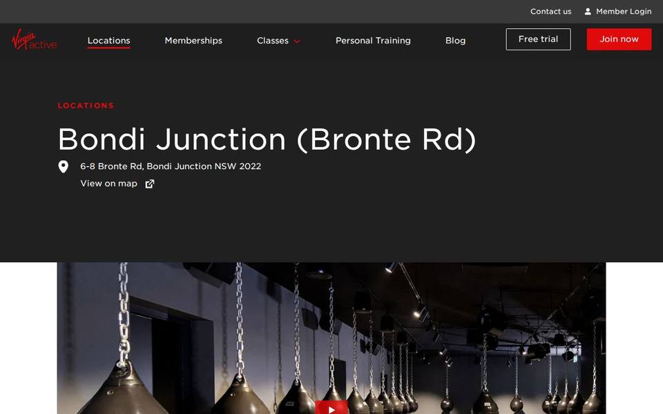 Virgin Active Bondi Junction (Bronte Rd) website