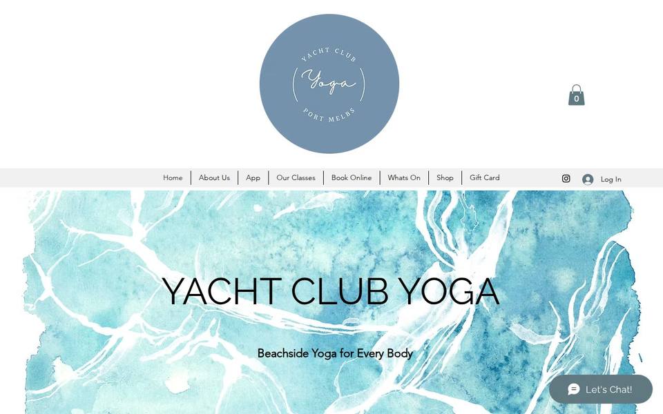 Yacht Club Yoga website