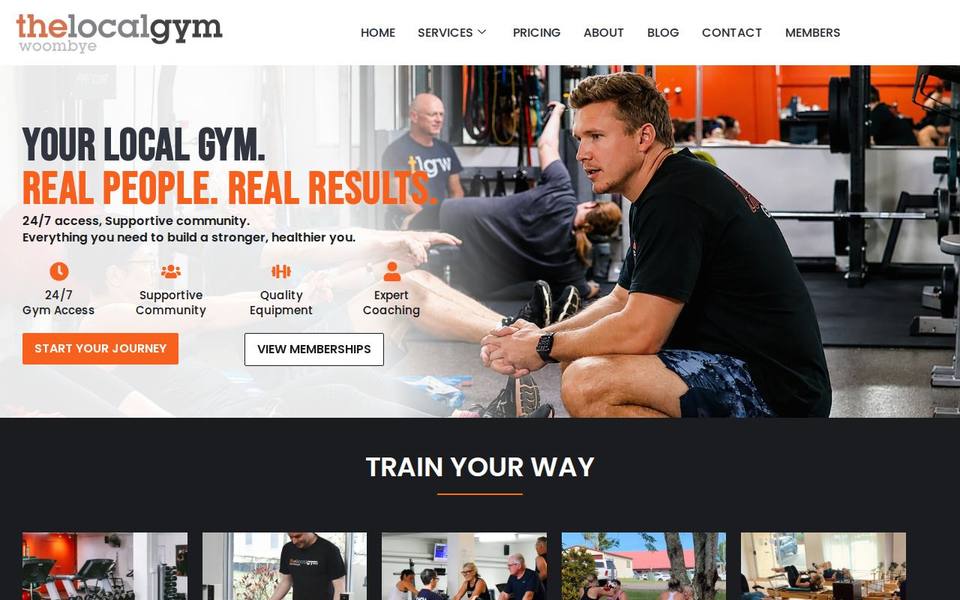The Local Gym Woombye website