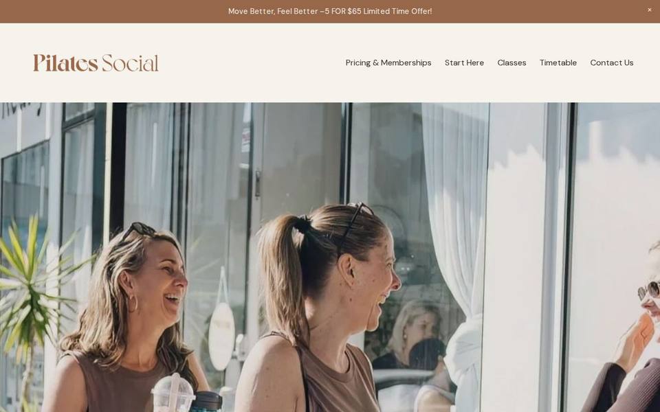 Pilates Social website