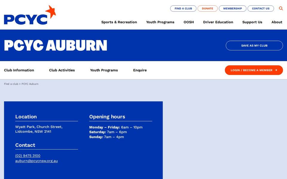 PCYC Auburn website