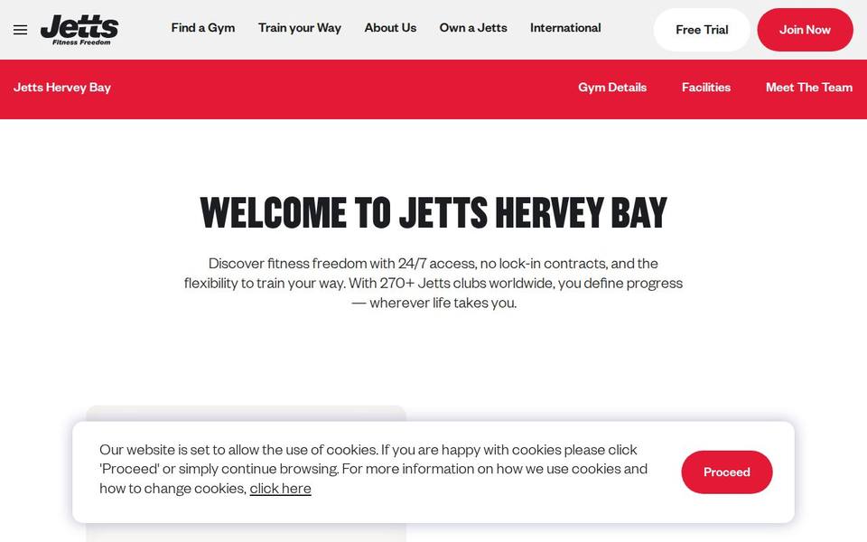 Jetts Hervey Bay website