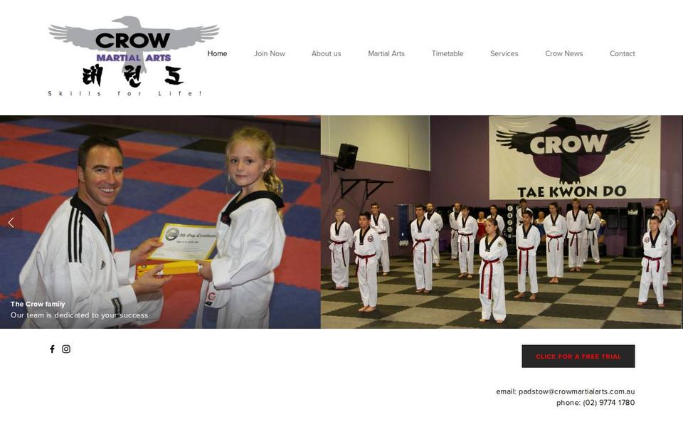Crow Martial Arts website