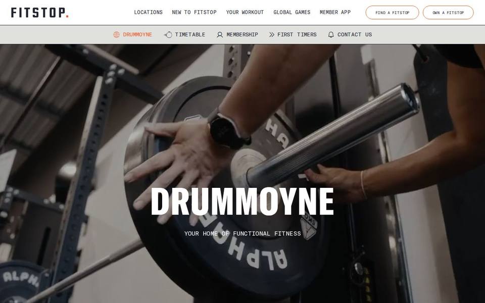 Fitstop Drummoyne website