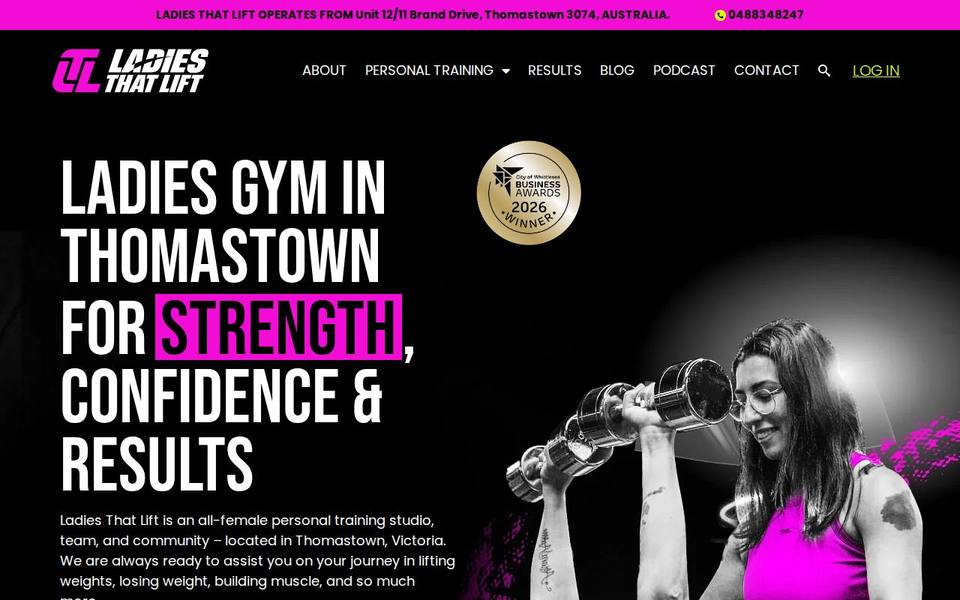 Ladies That Lift website