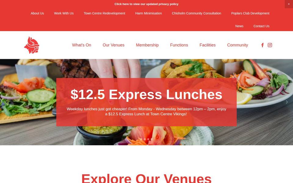 Vikings 24/7 Fitness website
