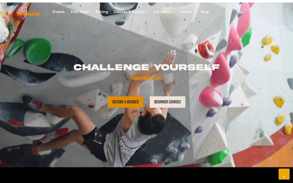 NOMAD Bouldering Gym Gladesville website
