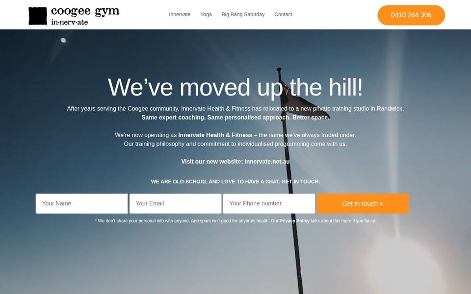 Coogee Gym Innervate website
