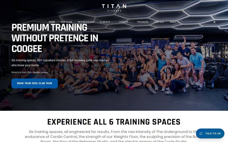 Titan Fitness website