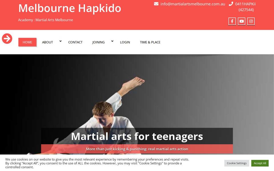 Melbourne Hapkido Academy website