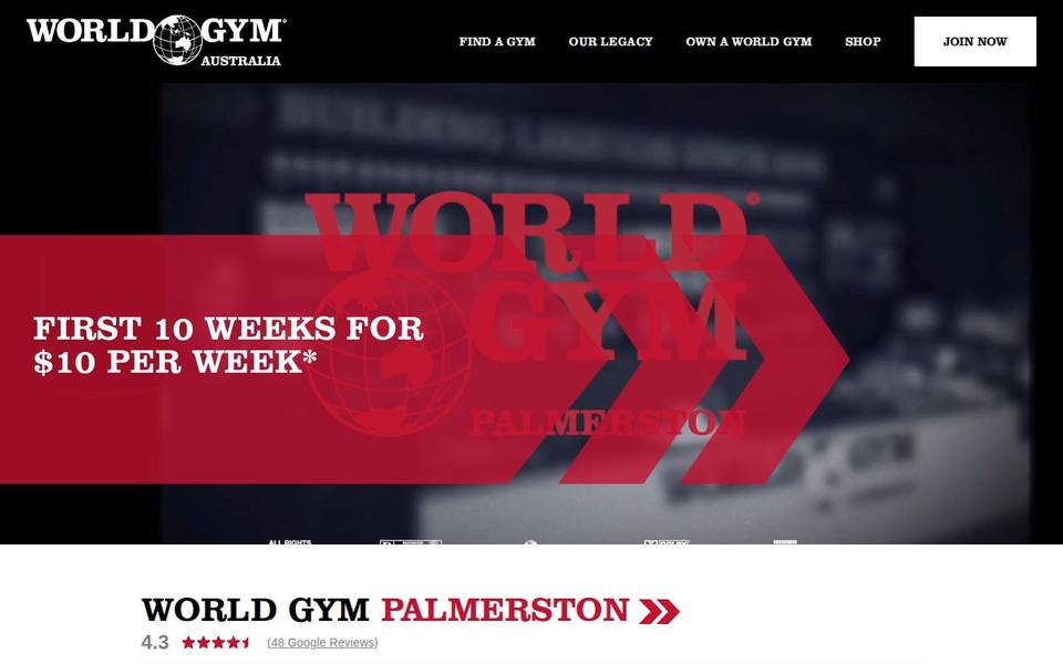 World Gym Palmerston website