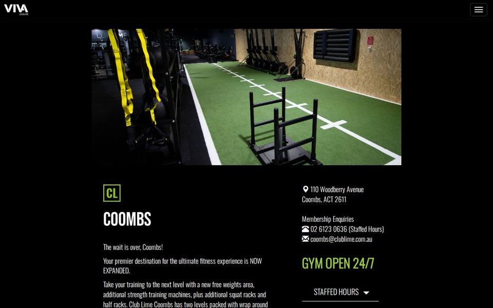 Club Lime Coombs website
