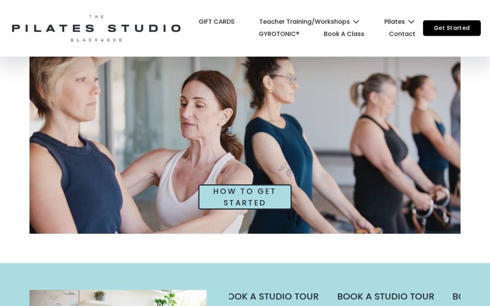 The Pilates Studio Blackwood website