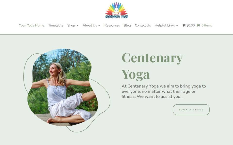 Centenary Yoga website