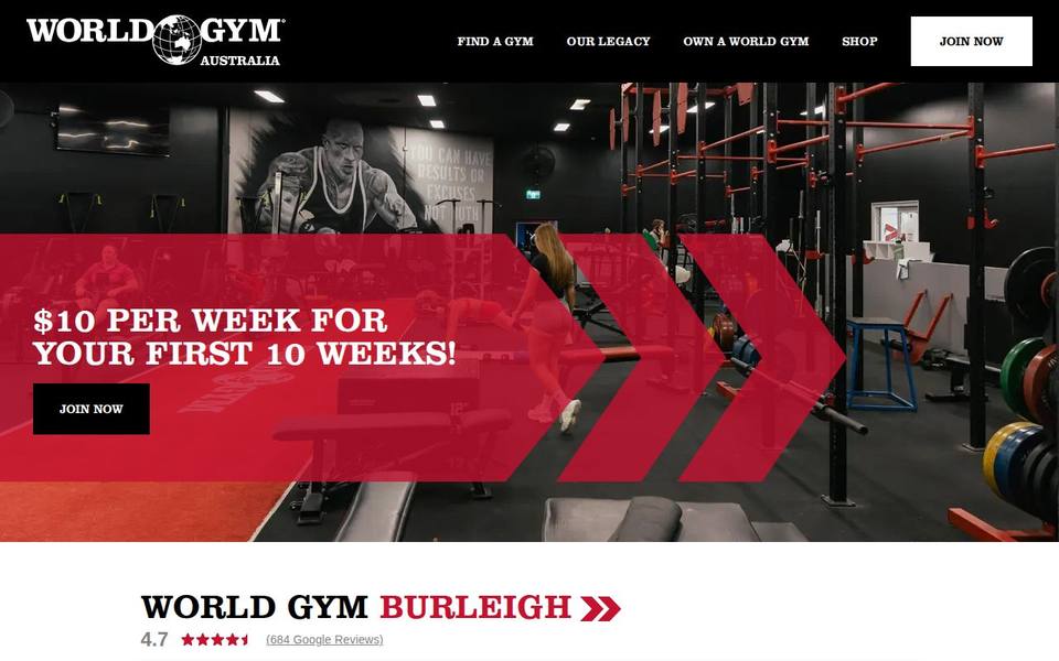 World Gym Burleigh website