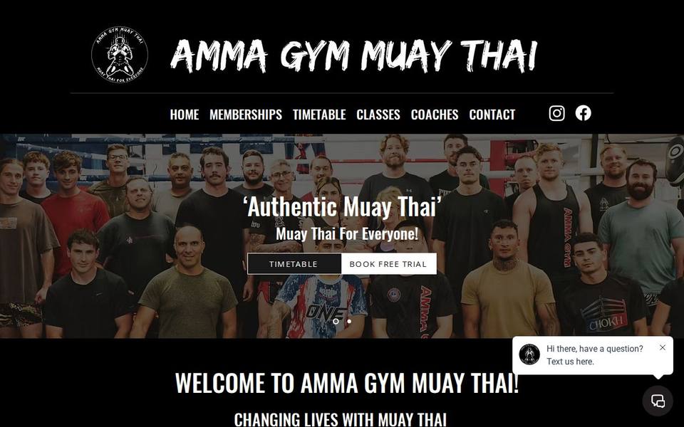 Amma Gym Muay Thai website