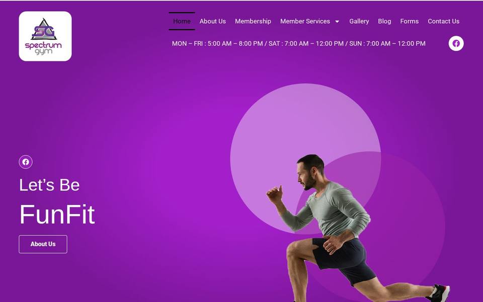 Spectrum Recreation & Fitness website