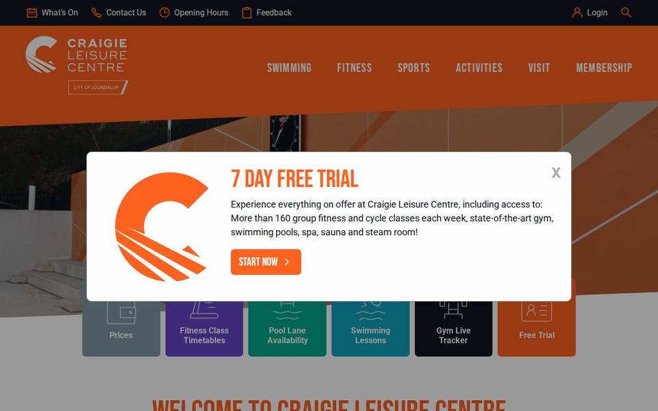 Craigie Leisure Centre website