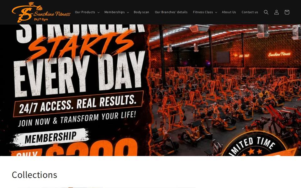 Sunshine Fitness website
