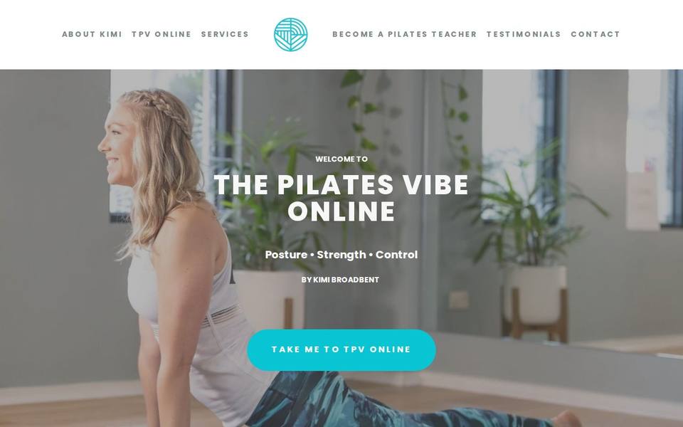 The Pilates Vibe website