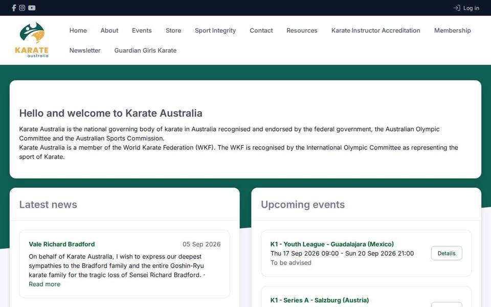 Australian Karate Federation website