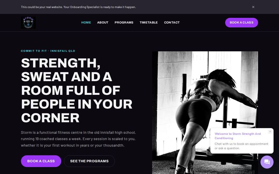 Storm Strength and Conditioning website