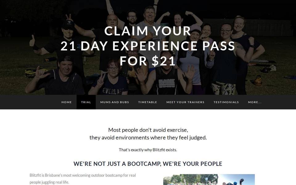 BlitzFit Australia website