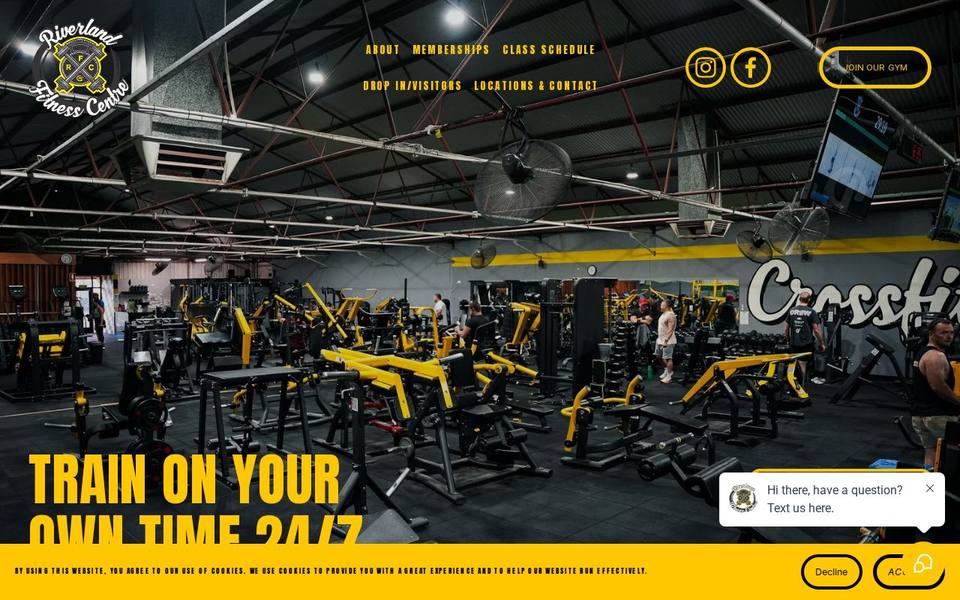 Riverland Fitness Centre Health Club website