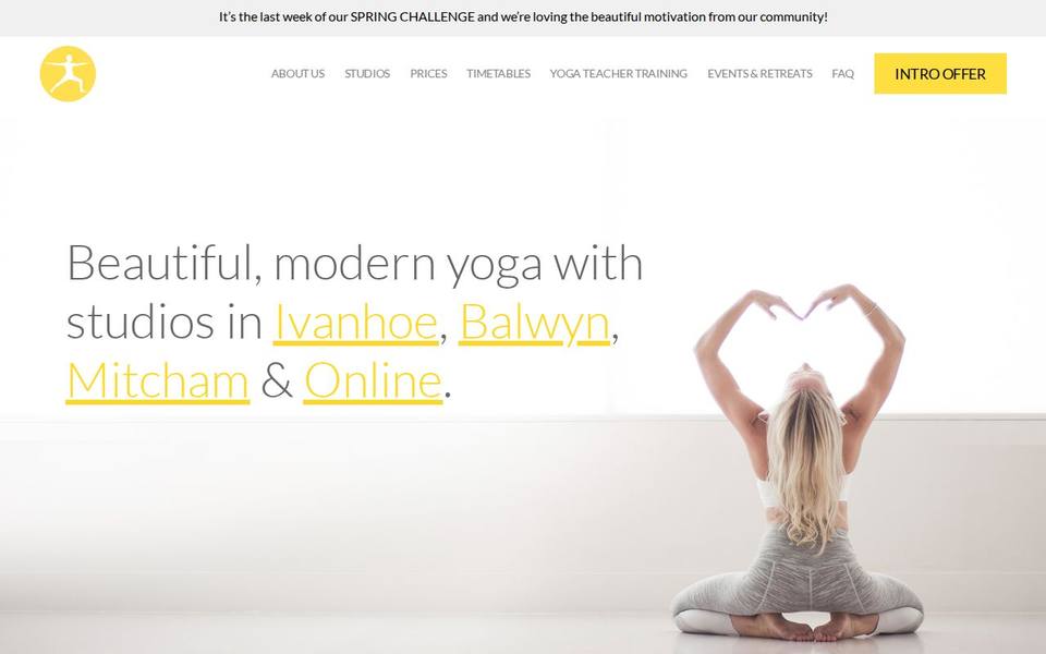 Light Space Yoga website