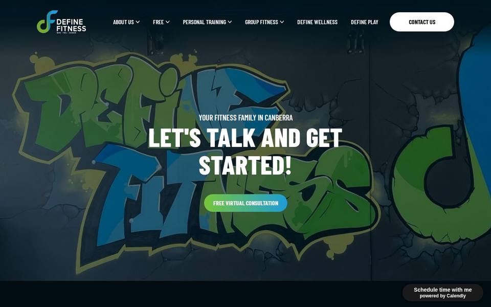 Define Fitness Canberra website