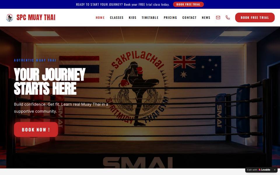 Sakpilachai Muay Thai Gym website