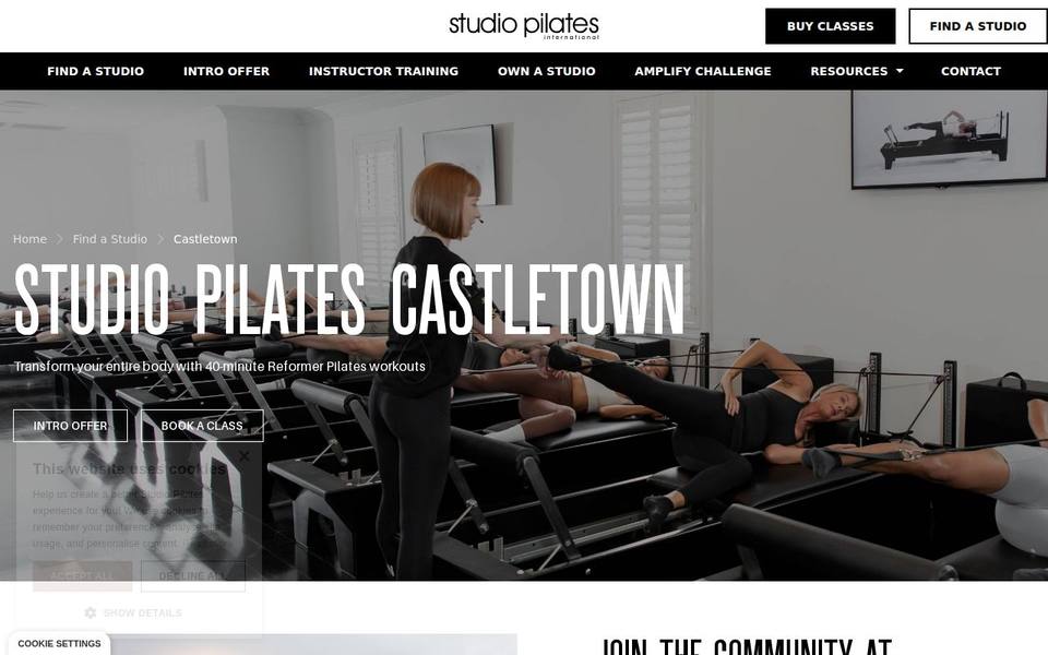 Studio Pilates International website