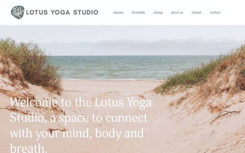 Lotus Yoga Studio website