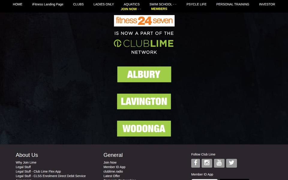 Fitness 24 Seven website